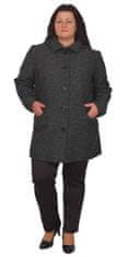 Nadměrky Hela Nora kabát tmavě šedý žíhaný 60
