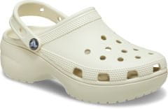 Crocs Classic Platform Clogs pro ženy, 42-43 EU, W11, Pantofle, Dřeváky, Bone, Béžová, 206750-2Y2