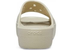 Crocs Classic Platform Slides pro ženy, 41-42 EU, W10, Pantofle, Sandály, Bone, Béžová, 208180-2Y2