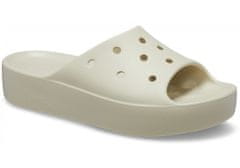 Crocs Classic Platform Slides pro ženy, 41-42 EU, W10, Pantofle, Sandály, Bone, Béžová, 208180-2Y2