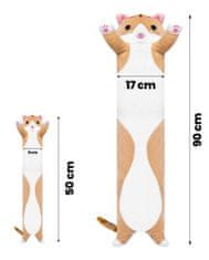 Aga4Kids Plyšový polštář Kočka Hnědá 50 cm