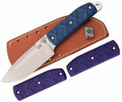 KA-BAR® KB-5102 SNODY BIG BOSS vnější nůž 11,4cm, modrá, Zytel, paracord, kožené pouzdro, +rukojeti