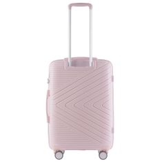 Wings Cestovní kufr Wings M, polypropylen, bílá růžová