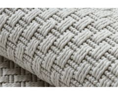Dywany Łuszczów Kusový koberec Timo 6272 White kruh – na ven i na doma 120x120 (průměr) kruh