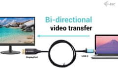 I-TEC kabel / adaptér USB-C - Displayport, 8K@30Hz, obousměrný, 1.5m