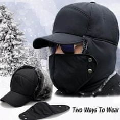 Netscroll Čepice s kšiltem, který kromě očí chrání uši, bradu a většinu hlavy před chladem, WarmCap