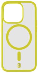CellularLine Zadní kryt Pop Mag s podporou Magsafe pro Apple iPhone 15 Pro, čirý / limetkový (POPMAGIPH15PROL)