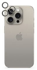 EPICO hliníkové ochranné sklo na čočky fotoaparátu pro iPhone 15 Pro / 15 Pro Max 81312152000001 - přírodní titan
