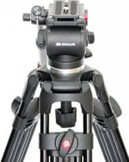 BRAUN Braun PVT-185 profi videostativ (89-185cm, 4500g, fluid hlava s dlouhou rukojetí)