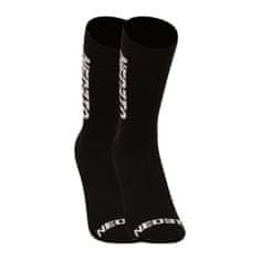 Nedeto 5PACK ponožky vysoké černé (5NDTP001-brand) - velikost M