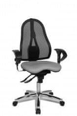 Topstar Kancelářská židle Sitness 15 šedá světlá s područkami