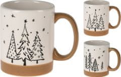 Koopman Keramický hrnek na kávu s vánočním stromkem 9,5x11x8 cm 1ks