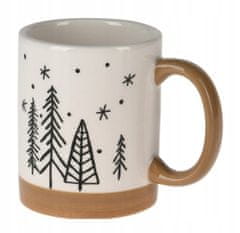 Koopman Keramický hrnek na kávu s vánočním stromkem 9,5x11x8 cm 1ks