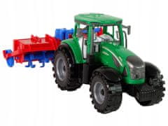Lean-toys Traktor S Pluhem Frikční Pohon Červený