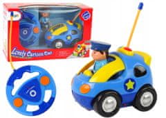 Lean-toys Auto Pro Batolata Policie Na Dálkové Ovládání R/C Světlo Zvuk