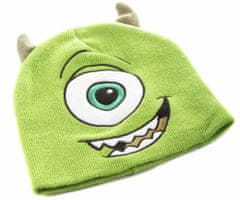 CurePink Zimní čepice s ušima Disney|Pixar|Monster University|Univerzita pro příšerky: Mike Face (univerzální)