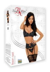 Beautynight Erotická souprava Ileen + Ponožky Gatta Calzino Strech, černá, L/XL