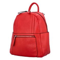 Demra Příjemný dámský koženkový batůžek/kabelka Amurath, červená