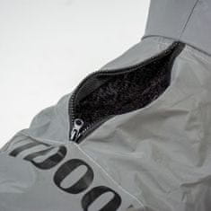 Duvo+ sportovní prší plášť z reflexní látky pro psy XL 70cm šedý