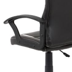 Autronic Kancelářská židle, bílá-černá ekokůže, výšk. nast., kříž plast černý KA-V107 WT