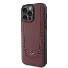 MERCEDES hard obal na iPhone 15 PRO 6.1" Red Leather Urban Bengale