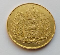 INTEREST Zlatý - 20 000 Réis 1851 - Petr II. Rio de Janeiro.