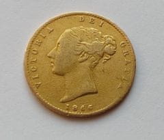 INTEREST Zlatý 1/2 Sovereign / Půl Libra 1866 - Mladá Victoria.