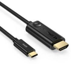 CH0019 kabel USB-C / HDMI M/M 4K 1.8m, černý