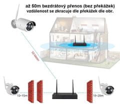 KAMERAK.cz Bezdrátový 3 kamerový set WiFi IP PRO WIP3-307C 5MPx, CZ menu