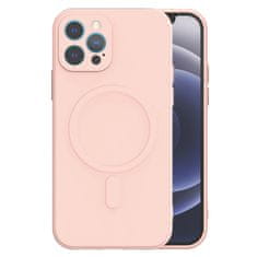 Protect Pouzdro Protect MagSilicone Case iPhone 14 Růžové