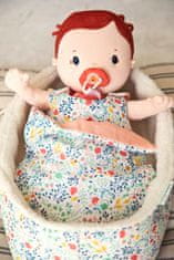 Lilliputiens Textilní košík pro panenky s květinovým potiskem