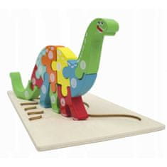 KOMFORTHOME Dřevěné puzzle 3d dinosaurus Diplodocus
