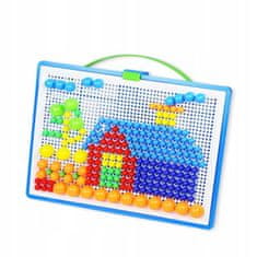 KOMFORTHOME 3D puzzle Montessori Puzzle kolíčky Houby Hra 296 dílků