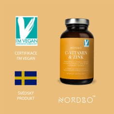 Nordbo Vitamin C and Zinek, 100 kapslí