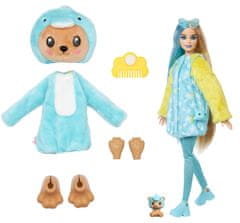 Barbie Cutie Reveal Barbie v kostýmu - medvídek v modrém kostýmu delfína HRK22