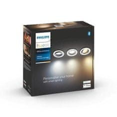 Philips Hue Bluetooth LED White Ambiance set 3ks Zapuštěných bodových svítidel Philips Miliskin 8719514342842 GU10 3x5,7W 3x350lm 2200-6500K IP20 bílé, stmívatelné