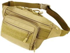 Camerazar Taktická vojenská taška s čtyřmi přihrádkami, odolný polyester 600D, rozměry 27x17x5-12 cm