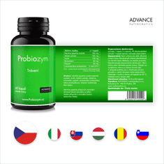 Advance nutraceutics ADVANCE Probiozym 60 kapslí - pro dobré trávení a zažívání, 6 přírodních látek