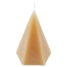 Homea Dekorační svíčka ve tvaru pyramidy ARTY barva béžová