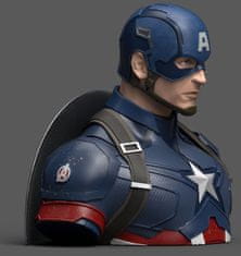 CurePink Pokladnička Marvel: Captain America (výška 17 cm)