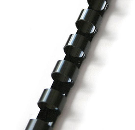 GBC Hřbety plastové 16 mm, černé, 100 ks
