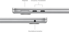 Apple MacBook Air 13, M3 8-core/8GB/256GB SSD/8-core GPU, stříbrná (MRXQ3CZ/A)