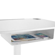 Maclean MC-903W Výškově nastavitelný stůl pro notebooky s kolečky bílý 72418