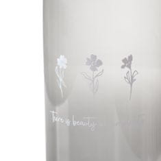 Homla Plastová láhev | EMOJI | černá s květy | 1,2 l | 893327 Homla