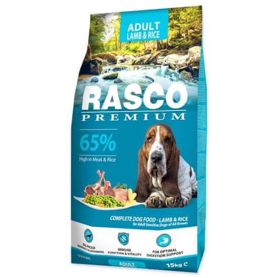 RASCO Krmivo Premium Adult jehněči s rýží 15kg