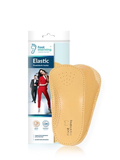 Foot Morning Elastic kožené 2/3 ortopedické pohodlné vložky do bot