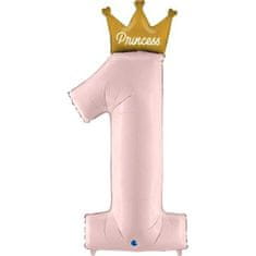 Grabo Balónek fóliový 1. narozeniny Princess 117 cm