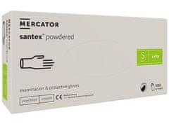 MERCATOR MEDICAL SANTEX POWDERED – Latexové pudrované rukavice tělové, 100 ks, R-001, S