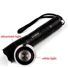 Camerazar Mini svítilna 2v1 UV detektor detektor hliníkový vodotěsný