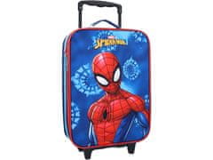 Vadobag Dětský modrý kufr Spiderman